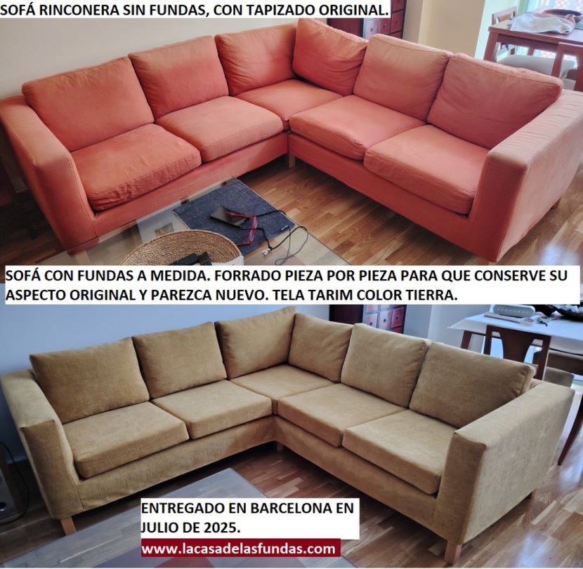 FUNDA A MEDIDA PARA SOFÁ RINCONERA LA CASA DE LAS FUNDAS 2025