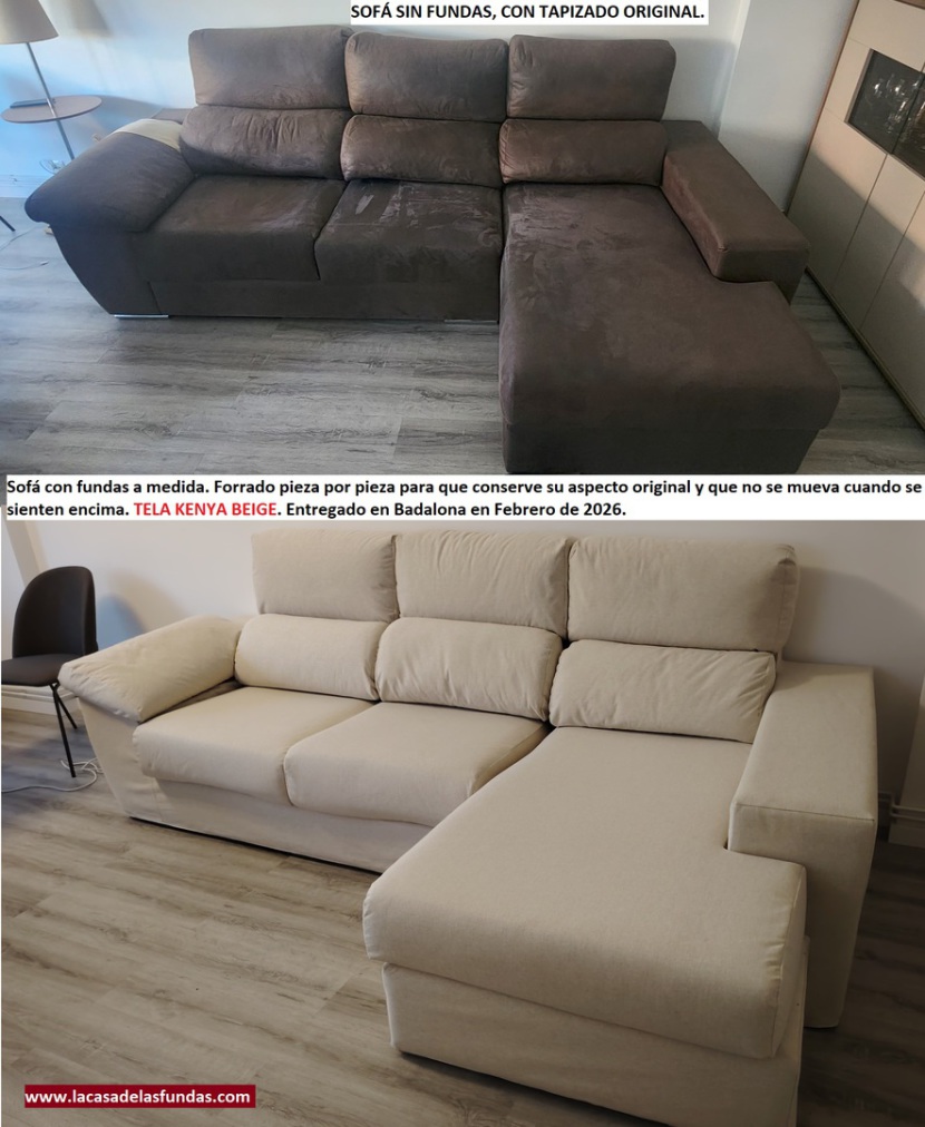 Funda a medida para sofá Chaise-longue LA CASA DE LAS FUNDAS 2026